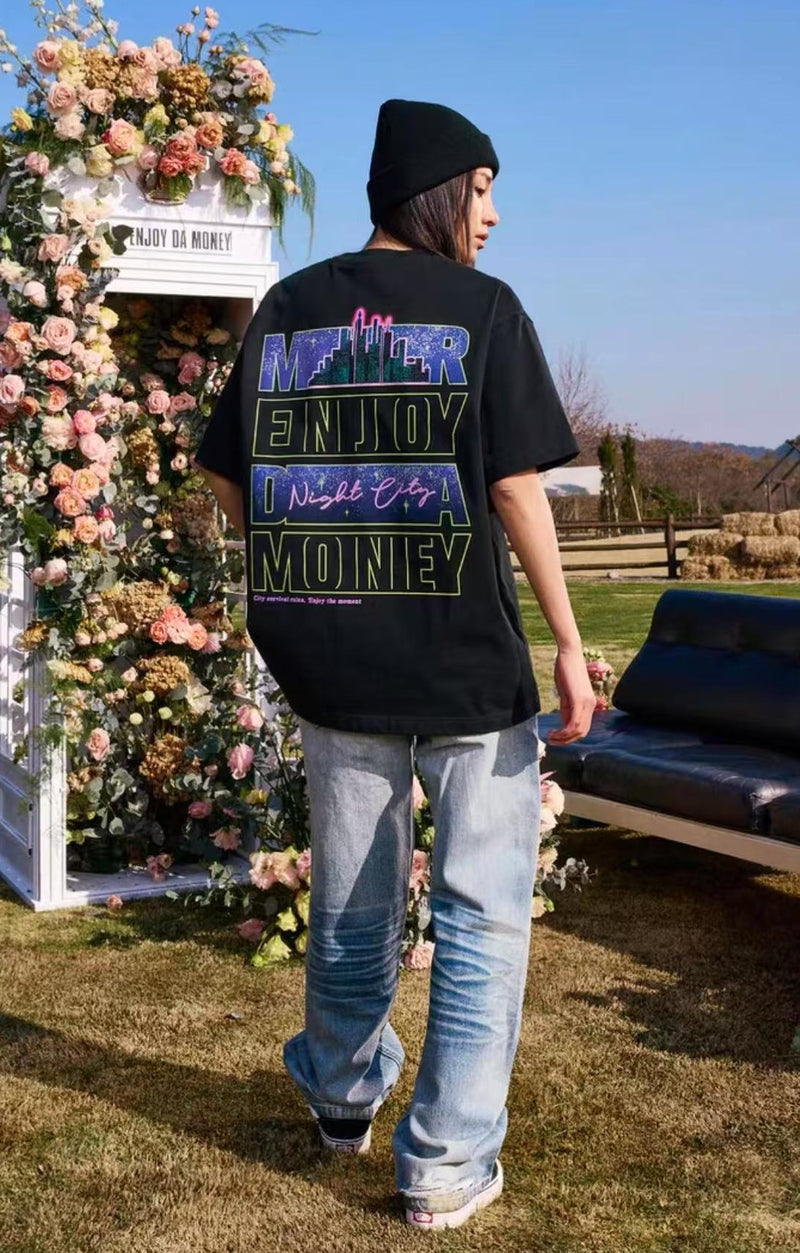 MEDM Sleepless City Printed Short-sleeved T-shirt