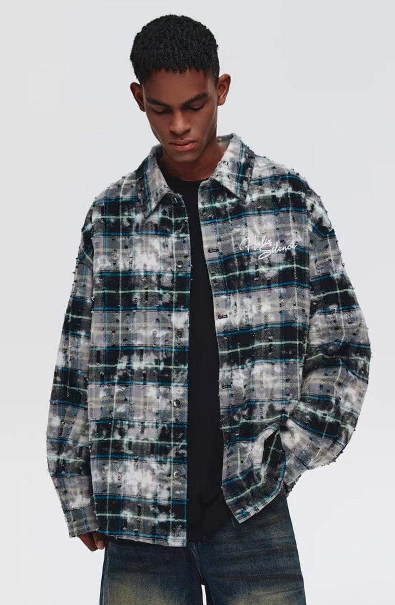 ATRY Destroyed Appliqué Long-sleeved Shirt