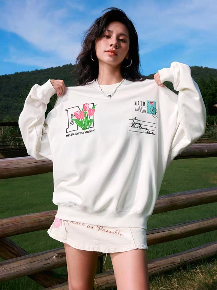 MEDM Postcard Crew Neck Sweatshirt
