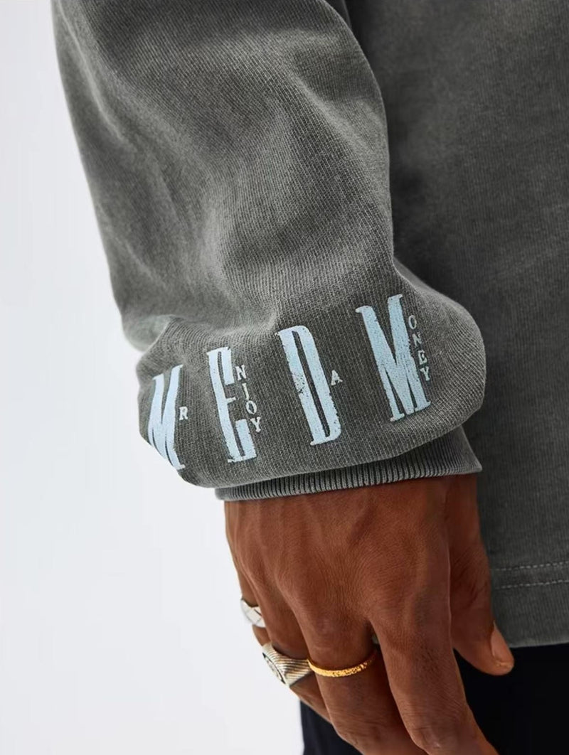 MEDM Flame Bones Long Sleeve T-Shirt