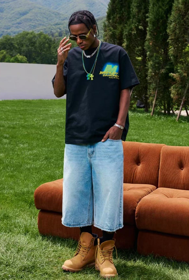 MEDM Circular Font Short Sleeve T-Shirt