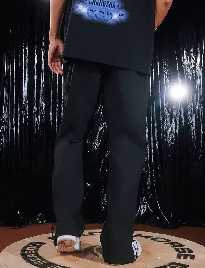 AFGK Letter Logo Full Zipper Pants