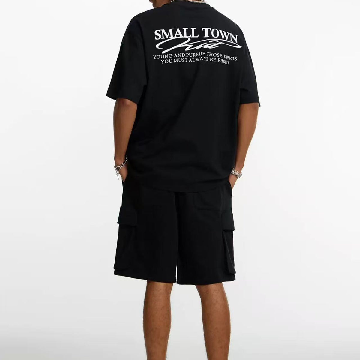 STK  Pocket Embroidered Knit Shorts