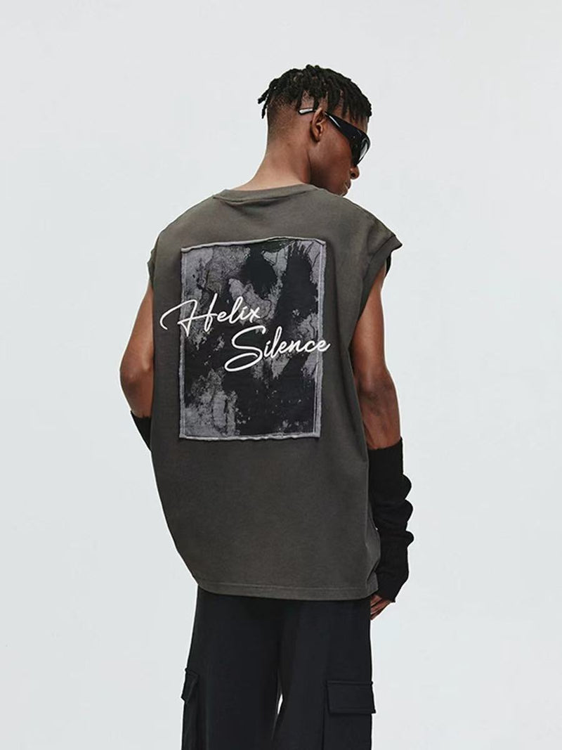 ATRY Splash Ink Patch Embroidery Vest