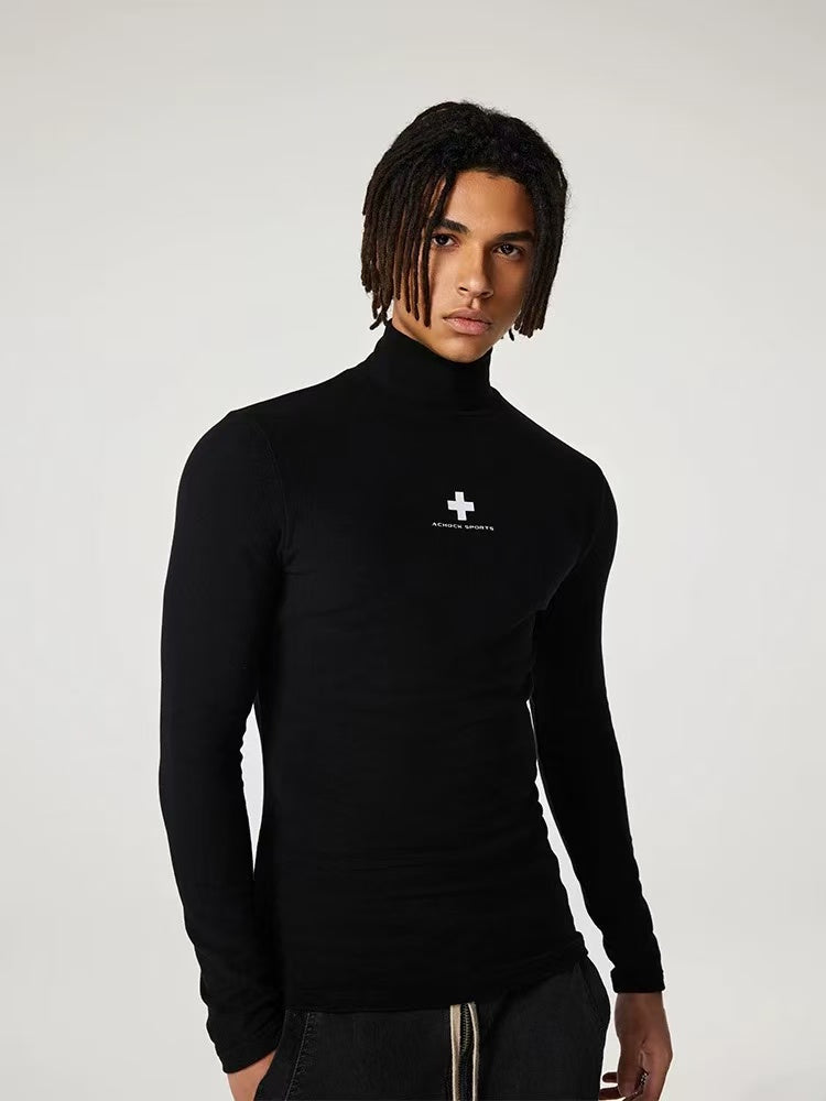 ACHOCK Half Turtleneck Slim Fit Long-sleeve T-shirt