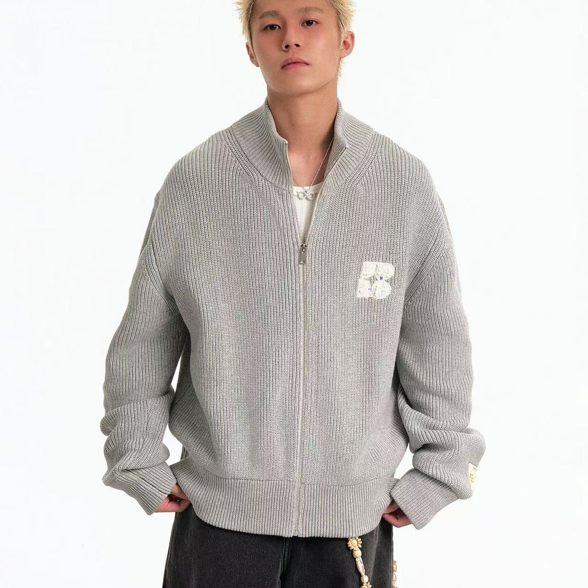BIPOLAR Knitted Cardigan Zipper Jacket
