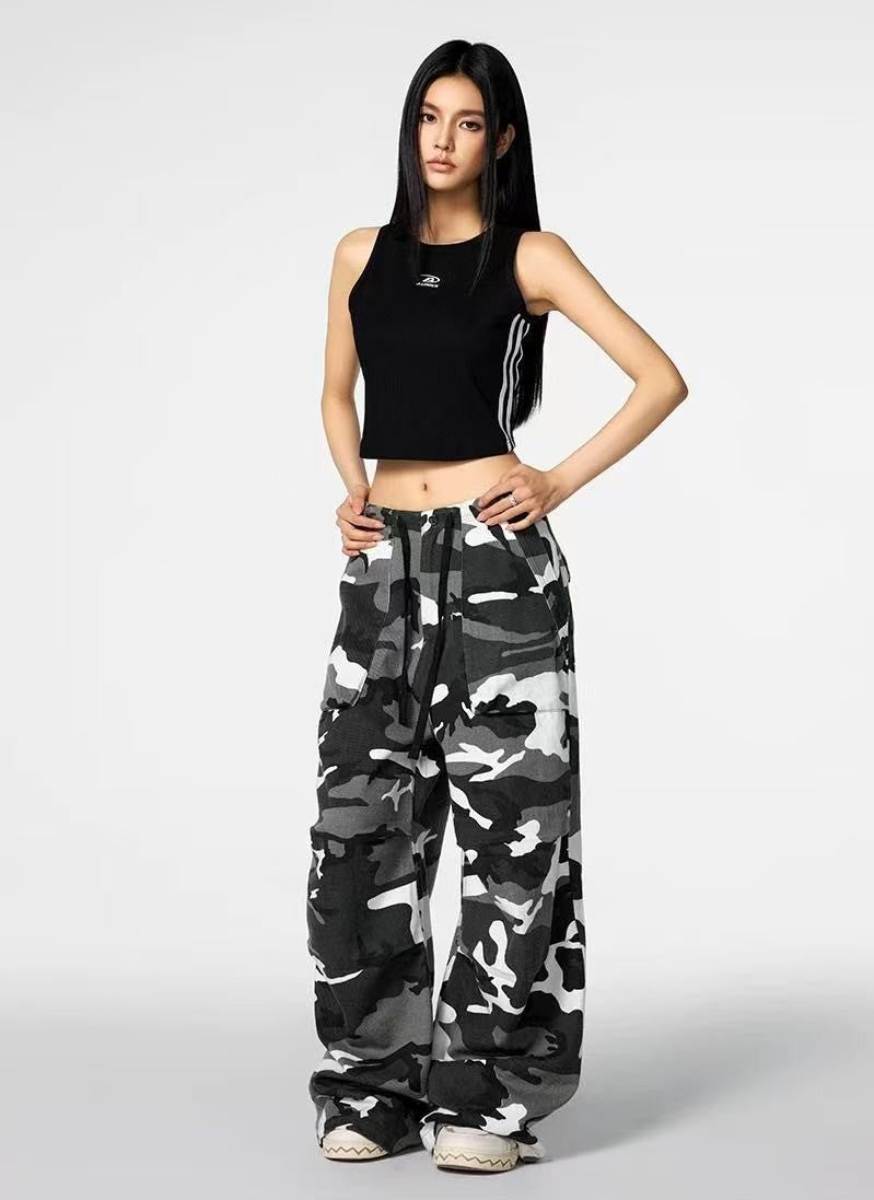 ACHOCK High Street Camouflage Drawstring Trousers