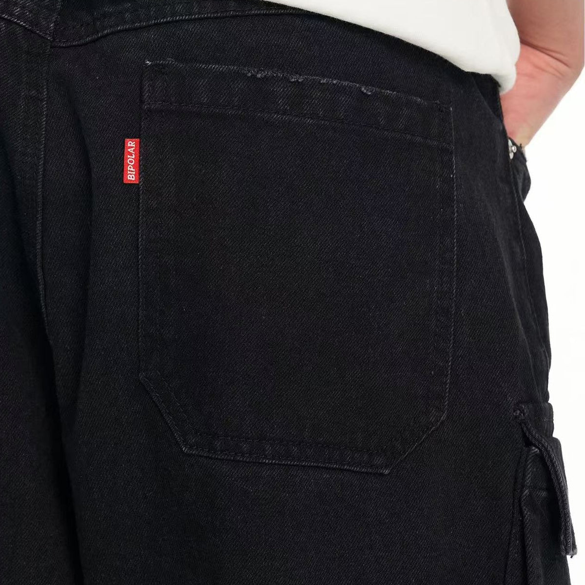 BIPOLAR Washed Multi-pocket Cargo Jeans