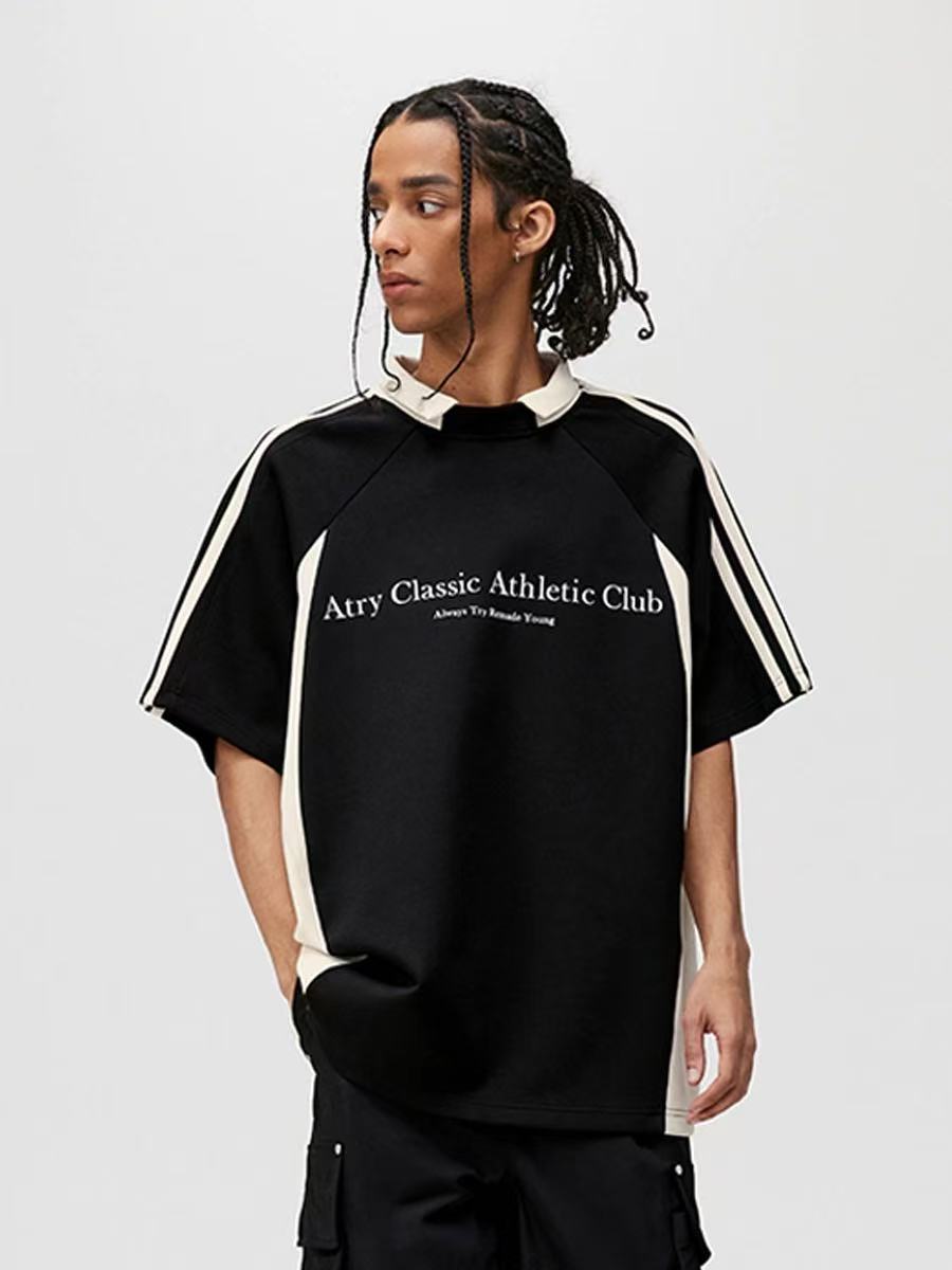 ATRY Structural Letters Slogan POLO T-shirt