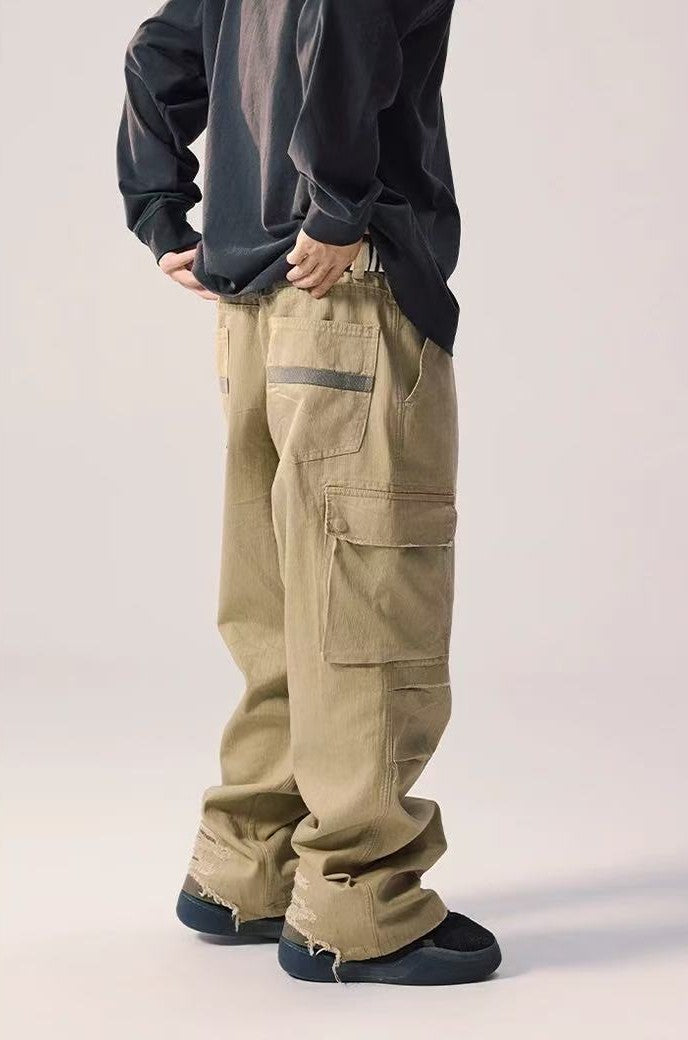 REMEDY Retro Frayed Striaght-leg Work Pants