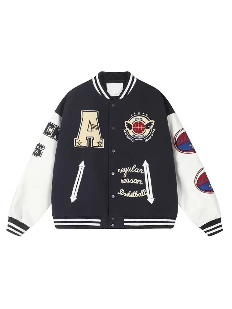 ACHOCK Alphabet Baseball Jacket
