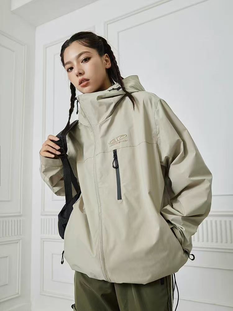 ACHOCK Logo Print Vintage Hiking Jacket