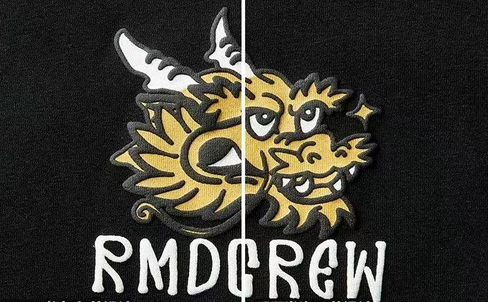 REMEDY Cartoon Dragon Print Short-sleeve T-shirt