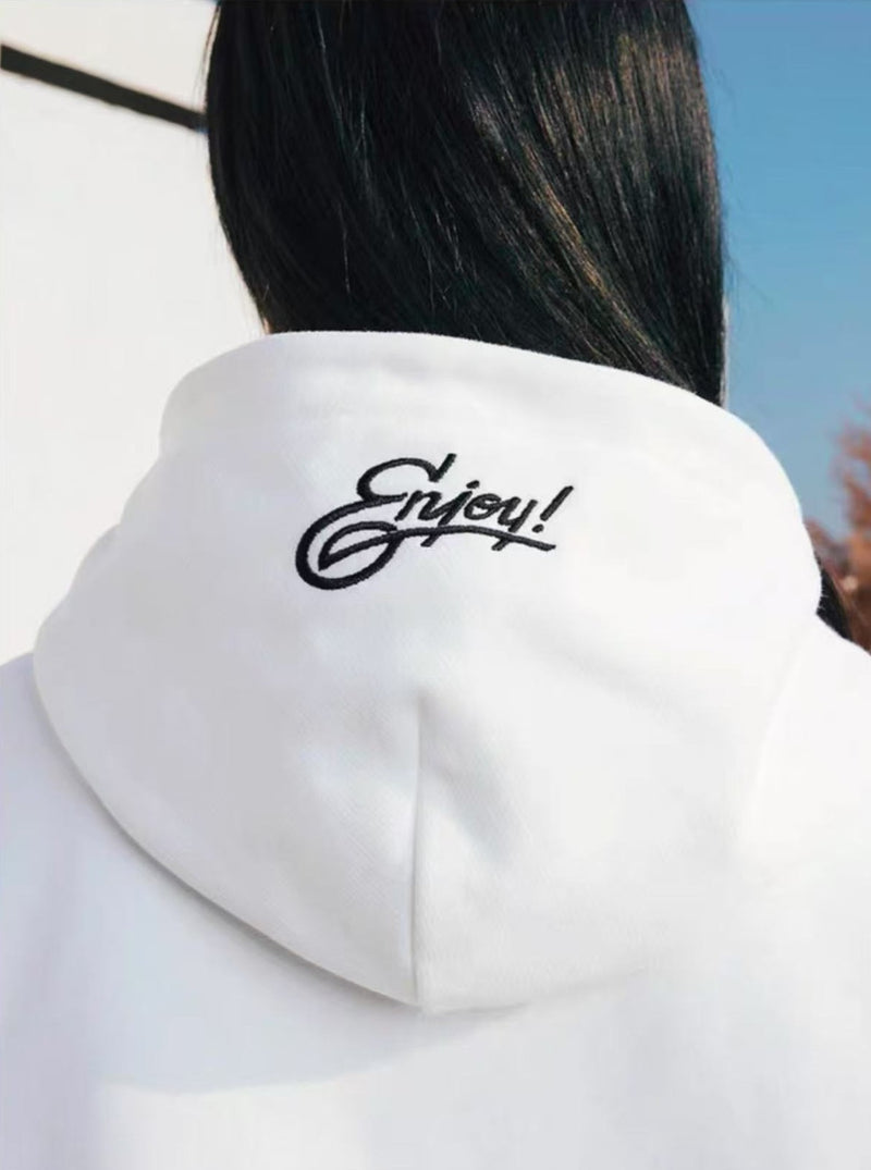 MEDM Floral Velcro Zipper Hoodie