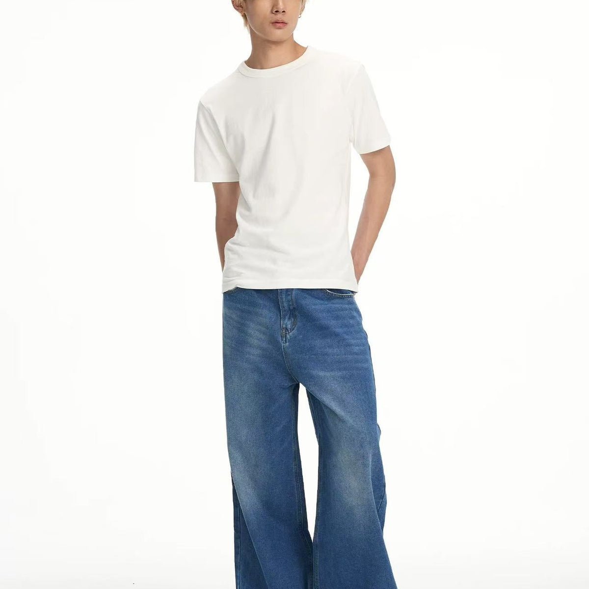 BIPOLAR Washed Baggy Denim Jeans