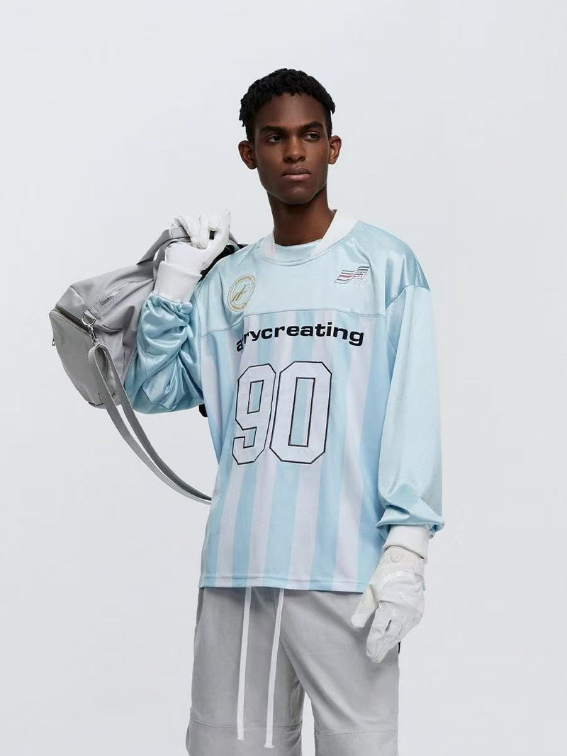 ATRY Mesh Striped Football Long-sleeve T-shirt