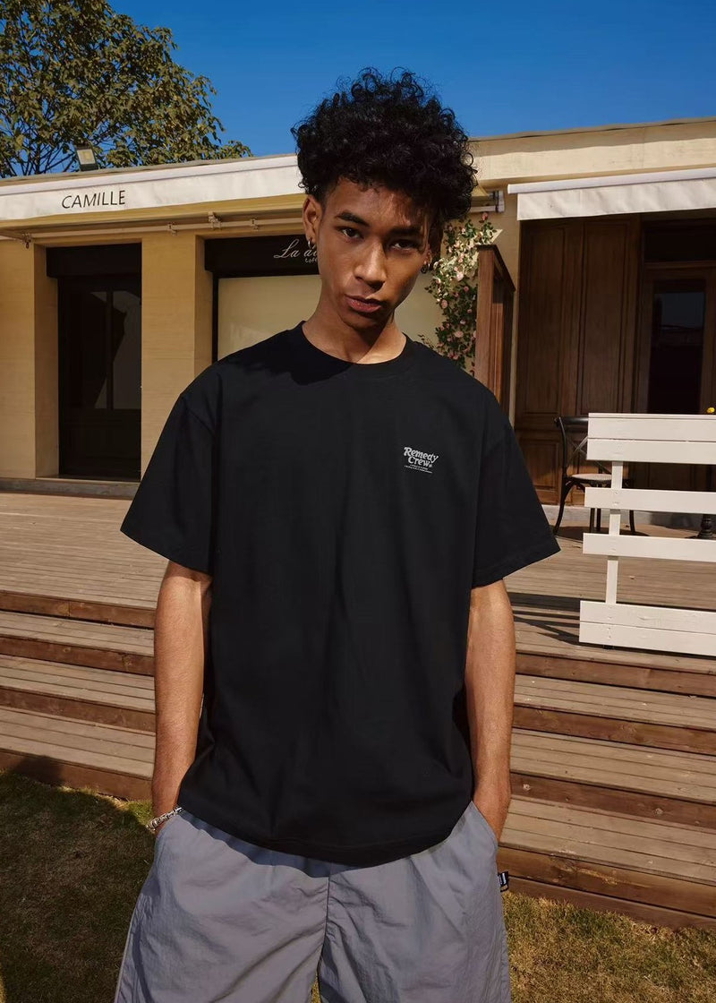 REMEDY Cartoon Floral Print Short-sleeve T-shirt