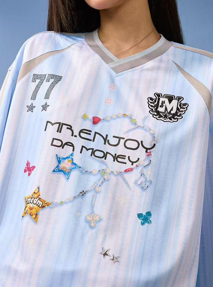 MEDM Necklace Design Long-sleeved T-shirt