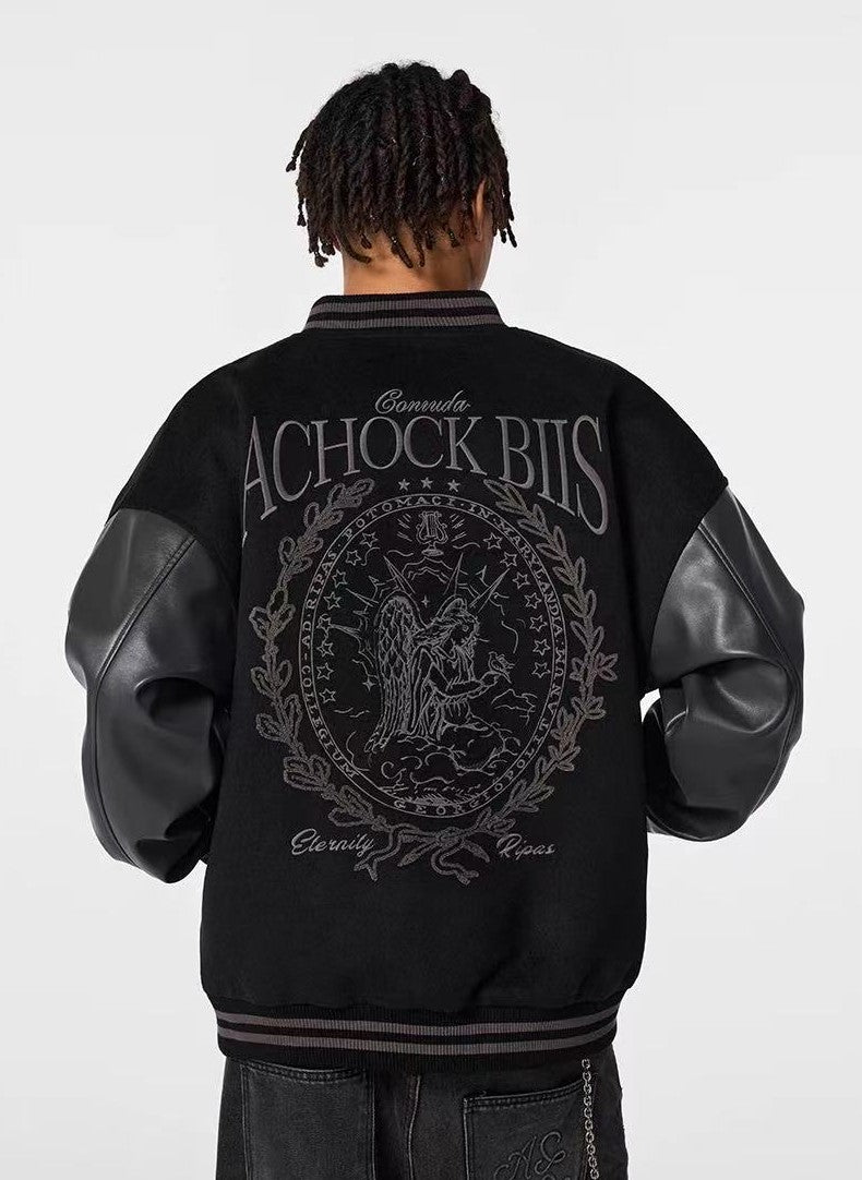 ACHOCK Logo Embroidered Bomber Jacket