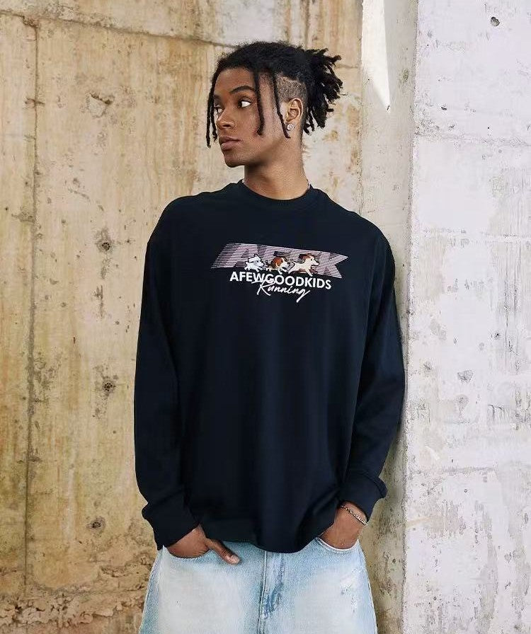 AFGK "Running Puppy" Long-sleeved T-shirt