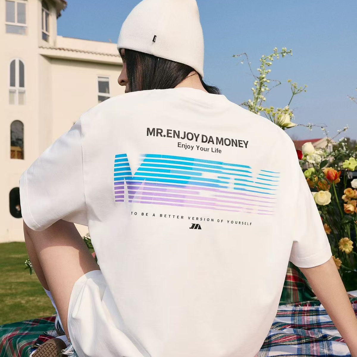 MEDM Phantom Lettering Short-sleeved T-shirt