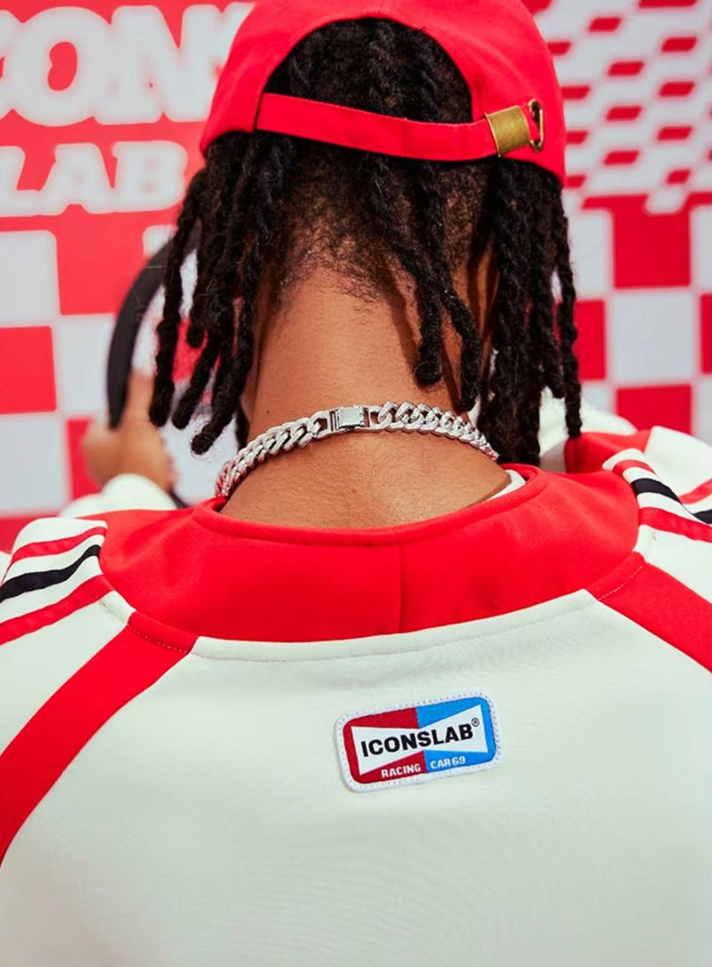 ICONSLAB Racing Collar Air Layer Contrast Dyed Woven Sweatshirt