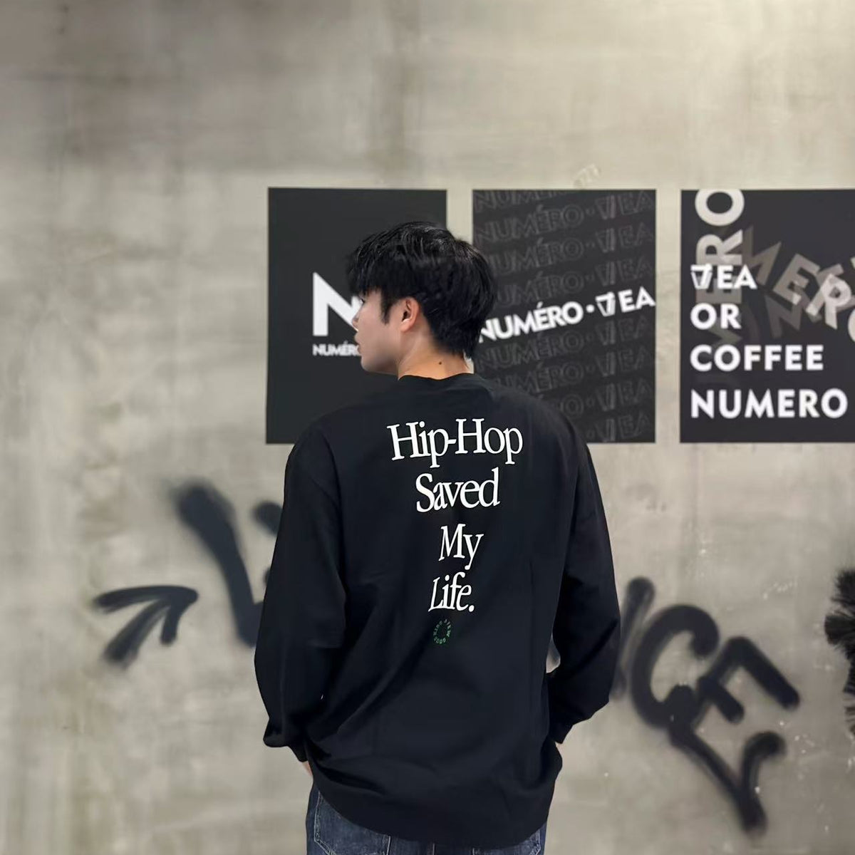 AFGK HIP-HOP SAVED MY LIFE Long-sleeved T-shirt