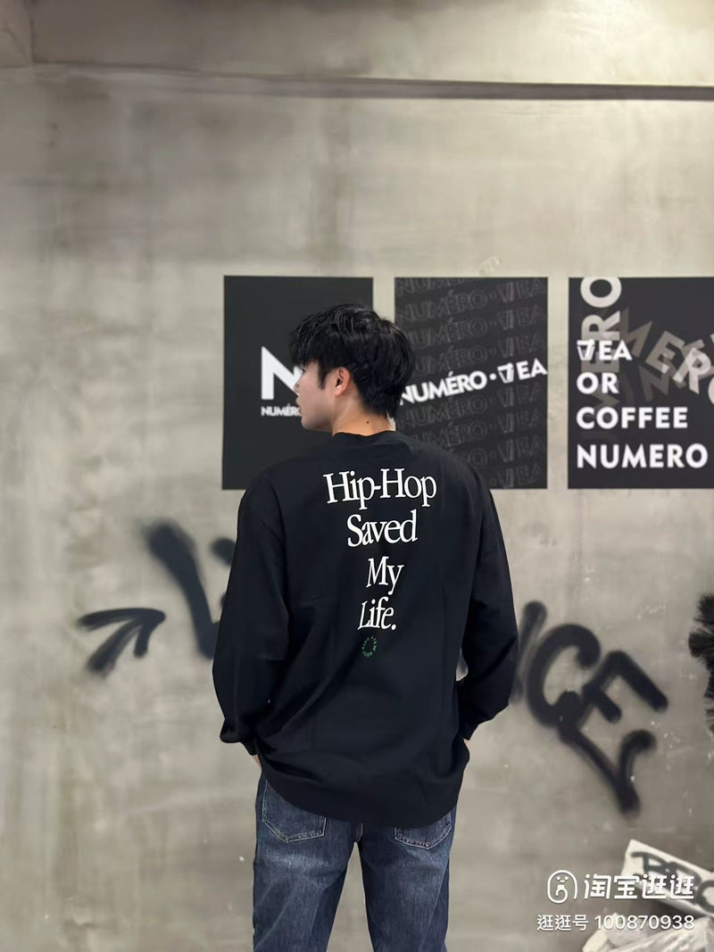 AFGK HIP-HOP SAVED MY LIFE Long-sleeved T-shirt
