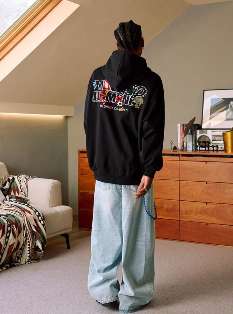 MEDM Big M Plush Wire Frame Padded Zipper Hoodie