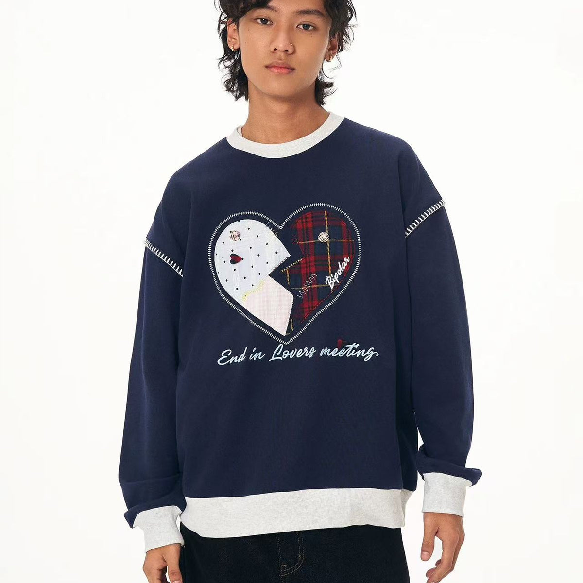BIPOLAR Love Patch Crew Neck Sweatshirt