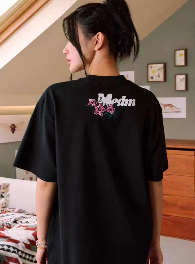 MEDM Embroidered Printed Short-sleeved T-shirt