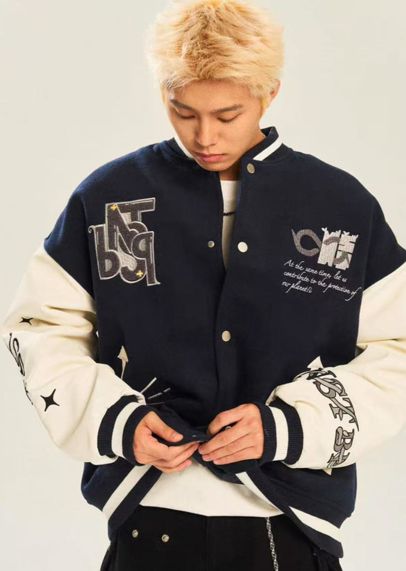 BIPOLARxNSTNEW Embroidered Baseball Jersey