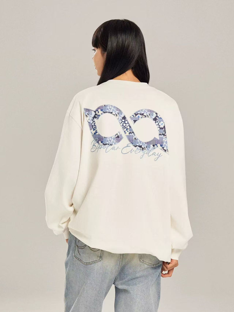 BIPOLAR Vintage Floral Patch Long-sleeve T-shirt