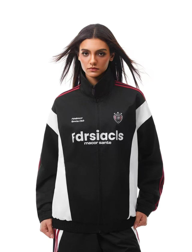 FDR Contrast Color Webbing Stand Collar Jacket (For Women)