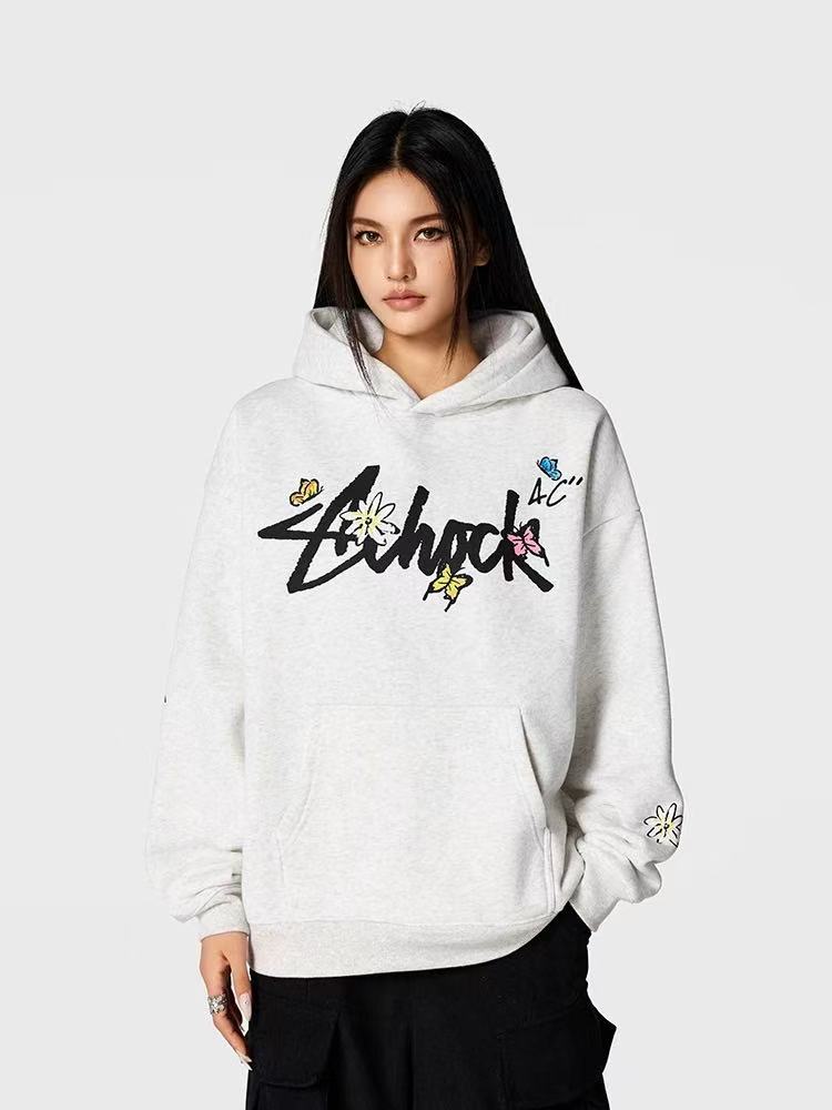 ACHOCK Hip Hop Cartoon Pattern Hoodie