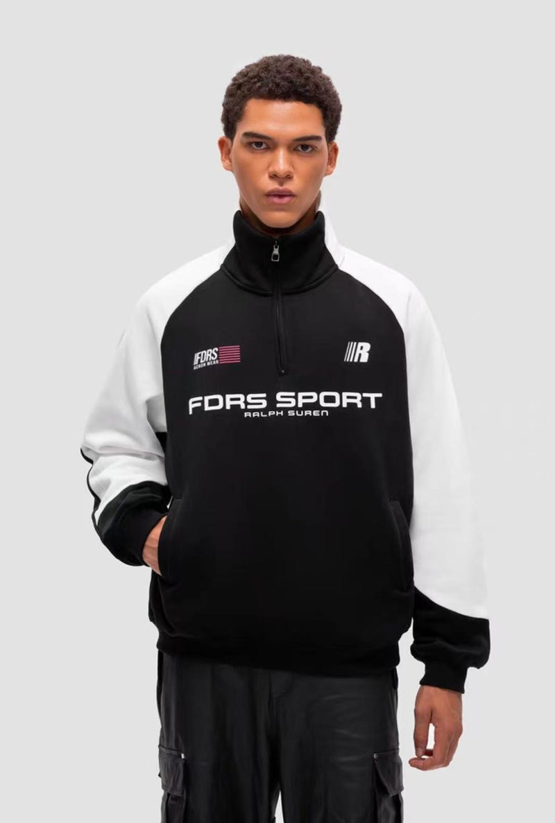 FDR Contrast Color Half-zip Sweatshirt