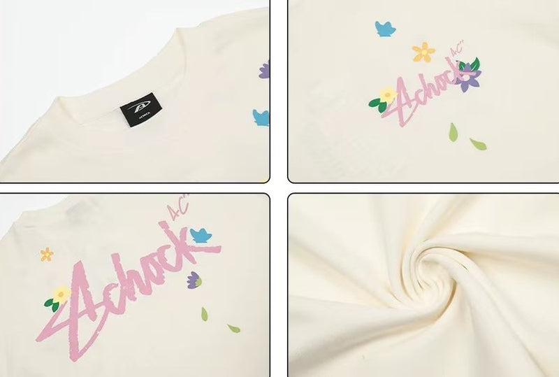 ACHOCK Small Flower Print Long-sleeve T-shirt
