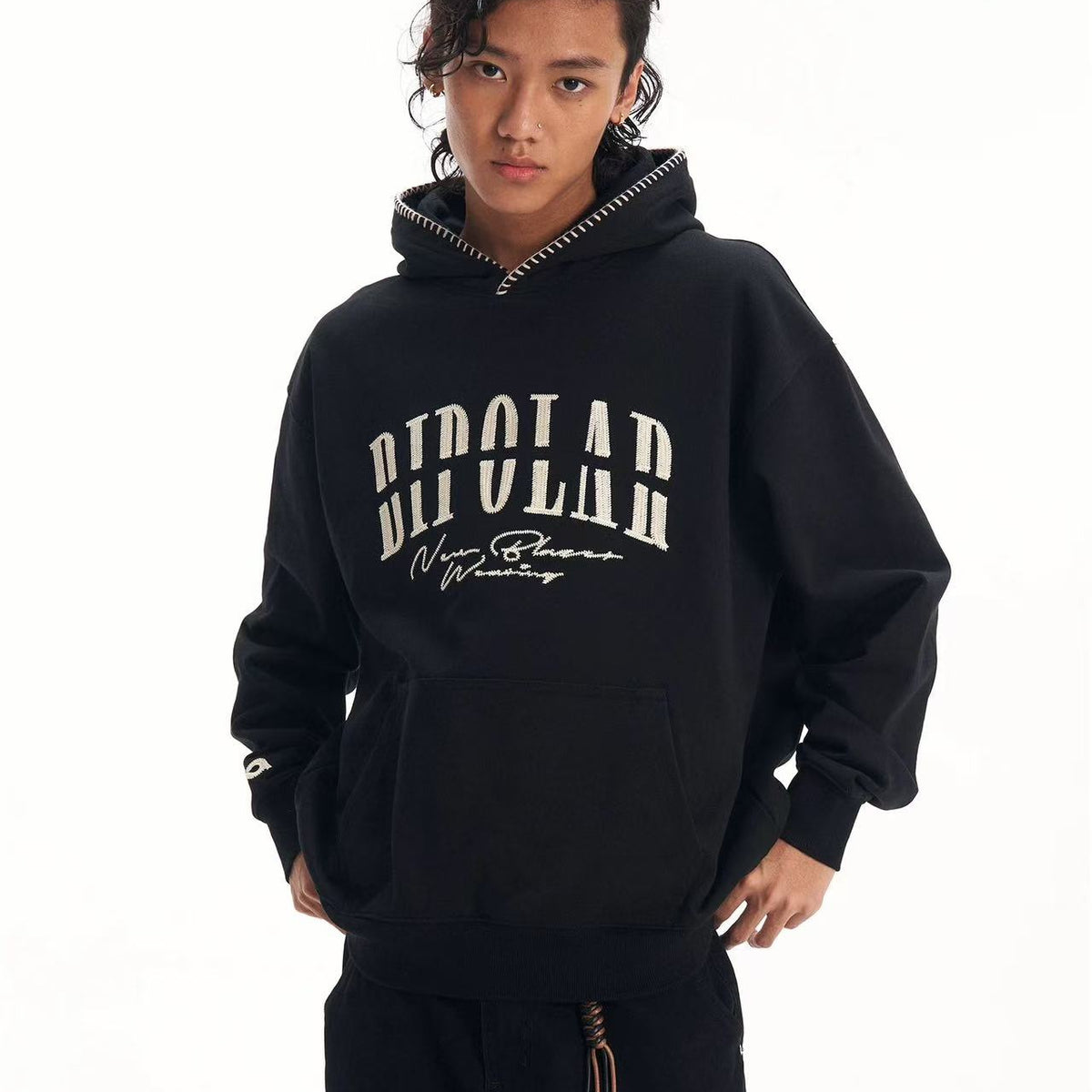 BIPOLAR Chain Embroidered Hoodie