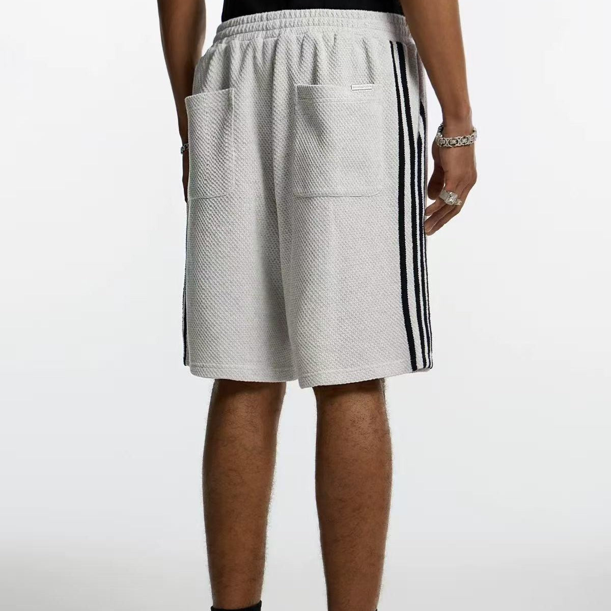 STK Vintage Textured Webbing Casual Shorts