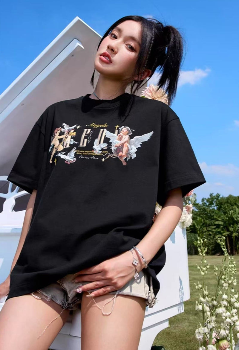 MEDM "Angel Series" Peace Dove Short-sleeved T-shirt
