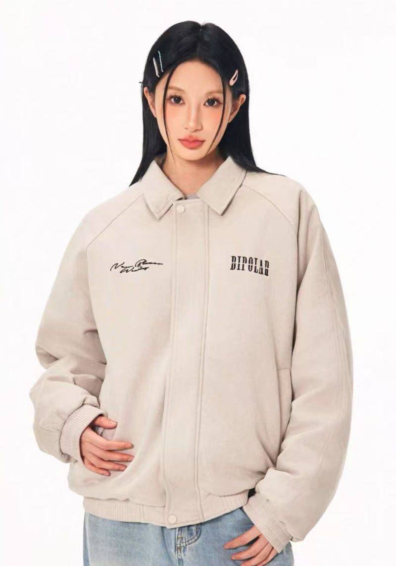 BIPOLAR Embroidered Suede Down Jacket