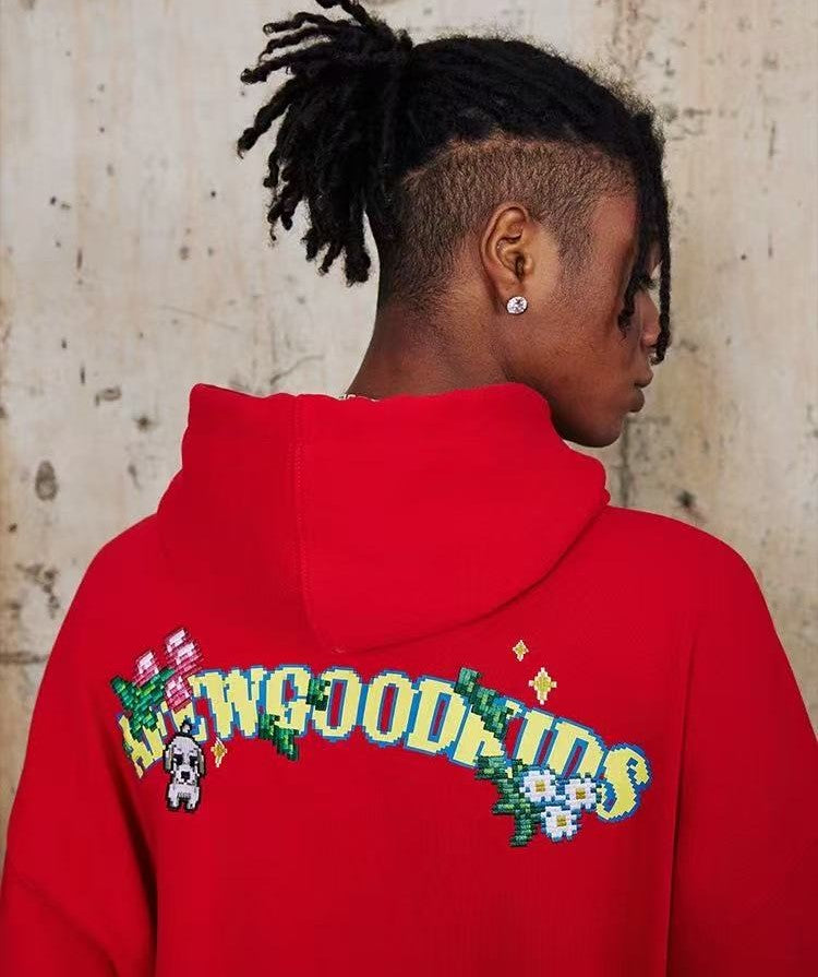 AFGK Pixel Style Embroidered Hoodie