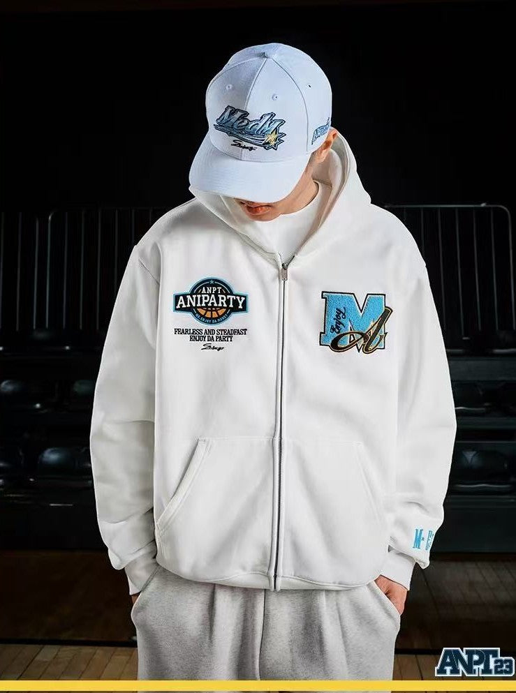 MEDMxANPT Logo Design Zipper Hoodie