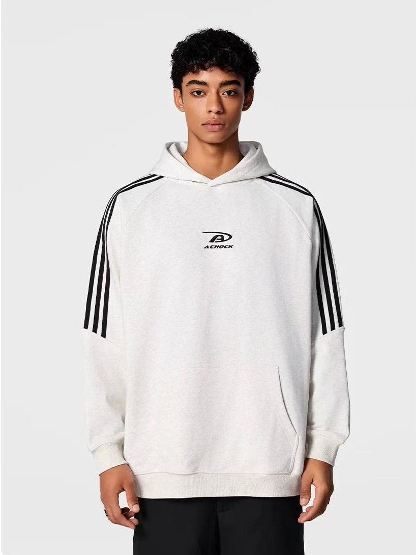 ACHOCK Stitching Printed Hoodie