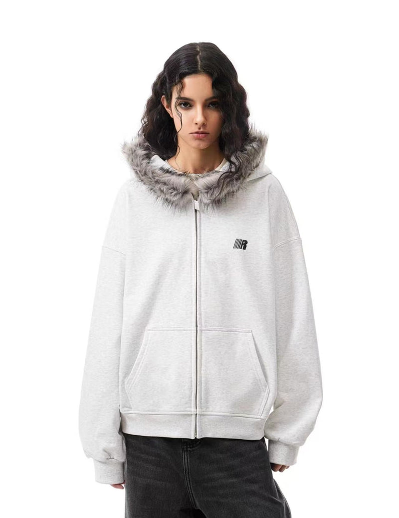 FDR Fur Collar Zipper Hoodie