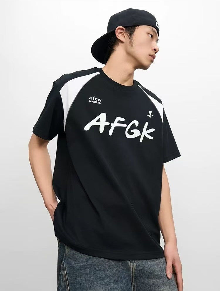 AFGK Mesh Panel Short-sleeved T-shirt