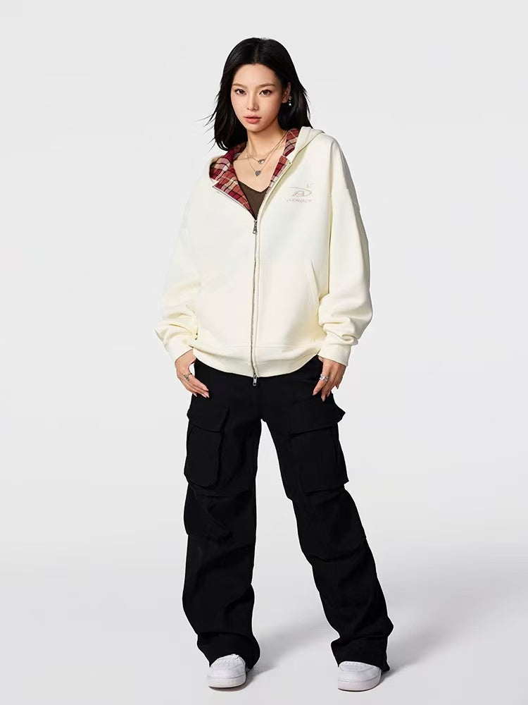 ACHOCK Logo Embroidery Zipper Hoodie