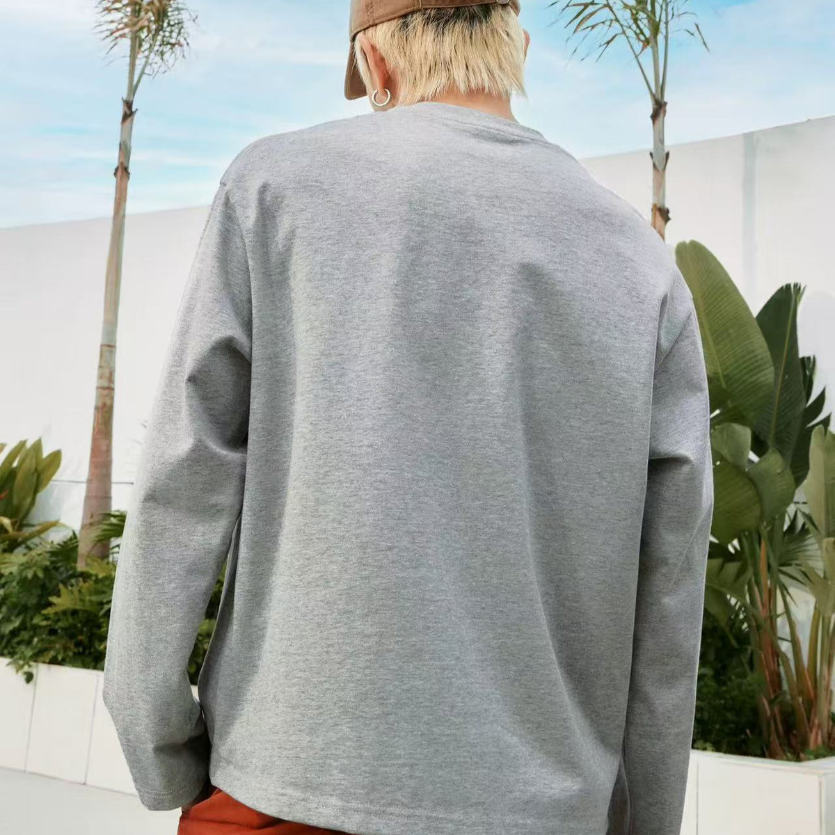 MEDM Washed Cropped Long-sleeve T-Shirt