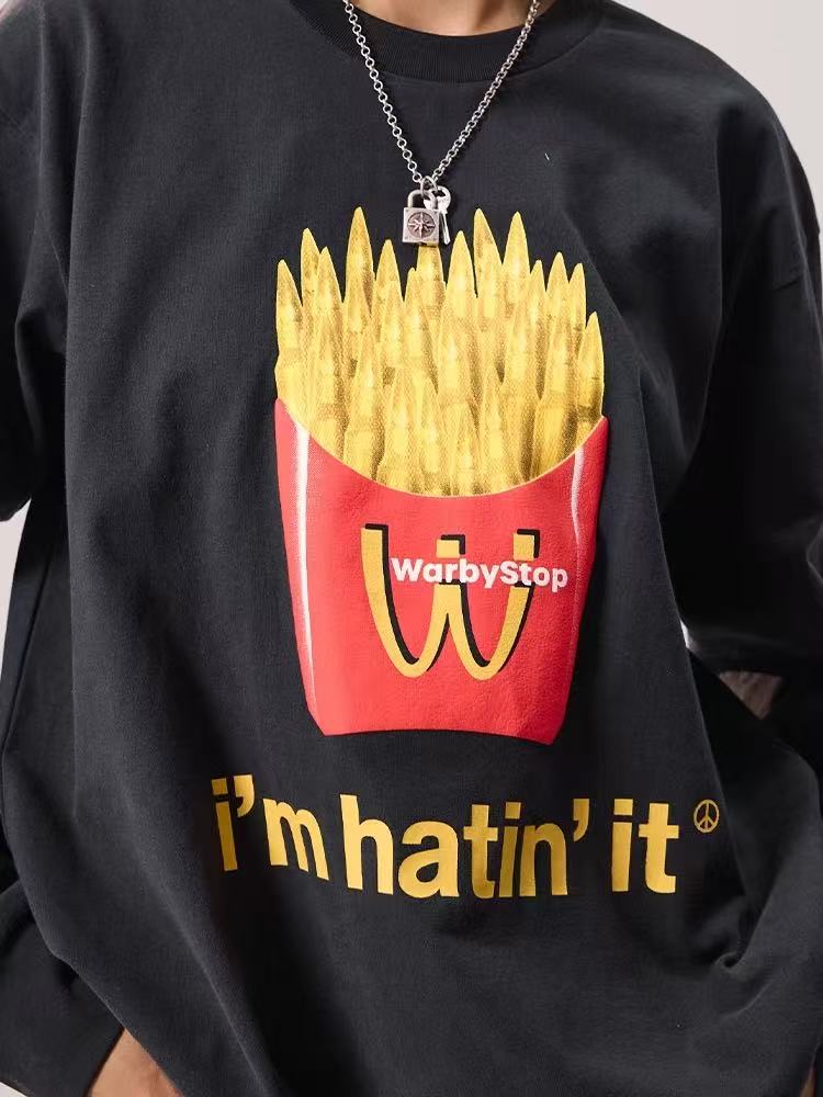 REMEDY Bullet Fries Design Long-sleeve Tee