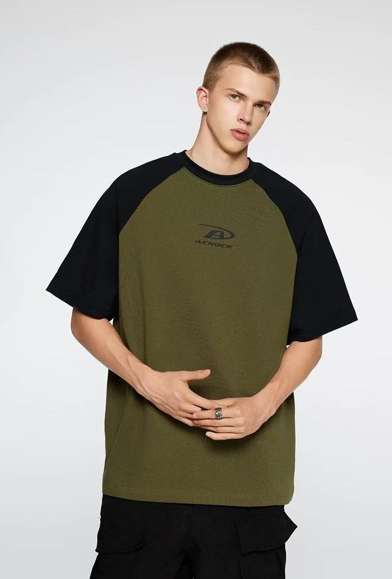 ACHOCK Simple Basic Logo Printed T-shirt